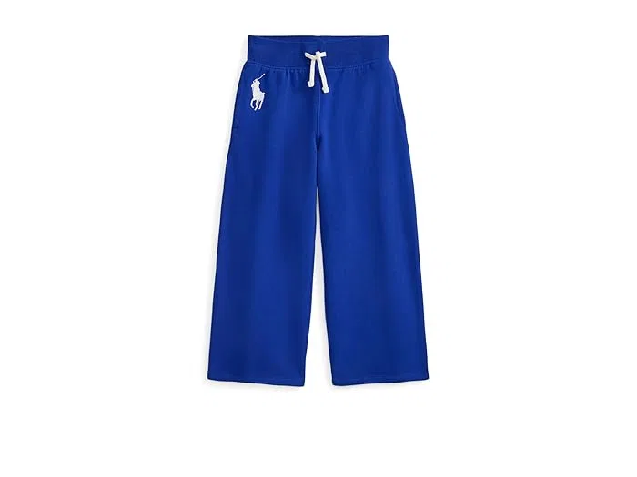 Штаны широкие флис Big Pony Fleece Wide-leg Sweatpants Polo Ralph Lauren Kids, New Sapphire