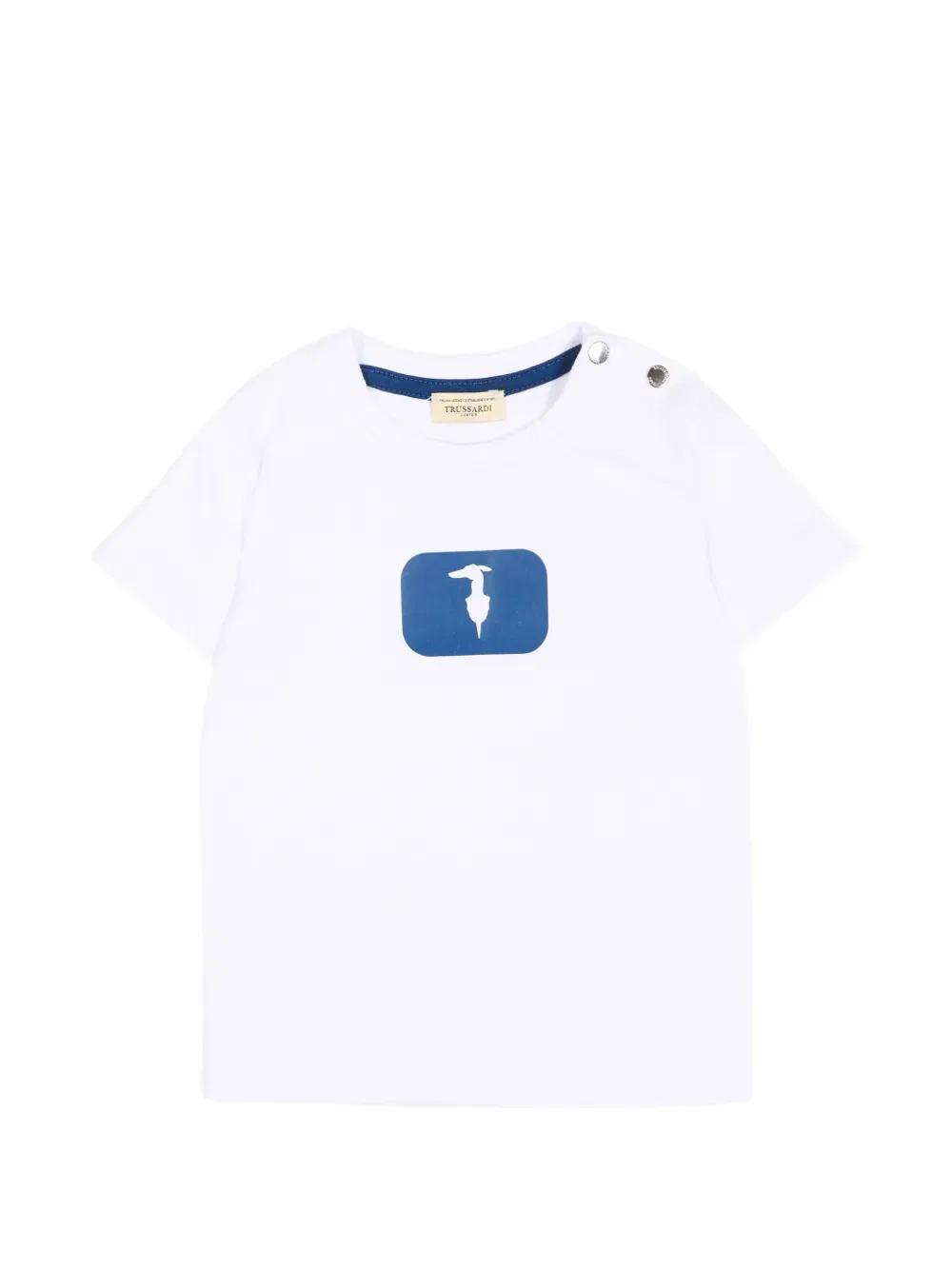 Футболка с логотипом Trussardi Junior, белый