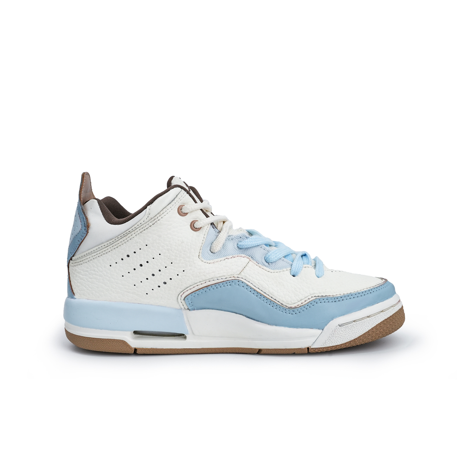Jordan Courtside 23 Cushioning, Wear Resistant Mid top детские баскетбольные кроссовки Blue Teenagers — фото 3