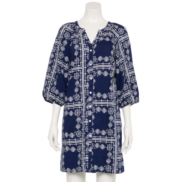 

Женское платье с застежкой на пуговицах Sonoma Goods For Life, цвет blue nautical print