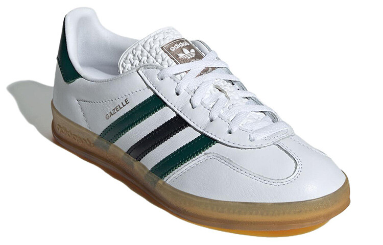 Женские кроссовки для скейтбординга adidas originals Gazelle, Белый, зеленый, черный — фото 2
