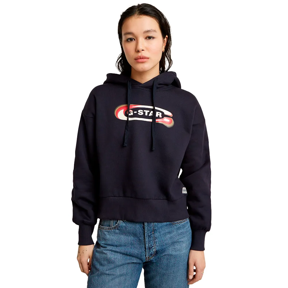 

Худи G-Star Old Skool Logo Loose, синий