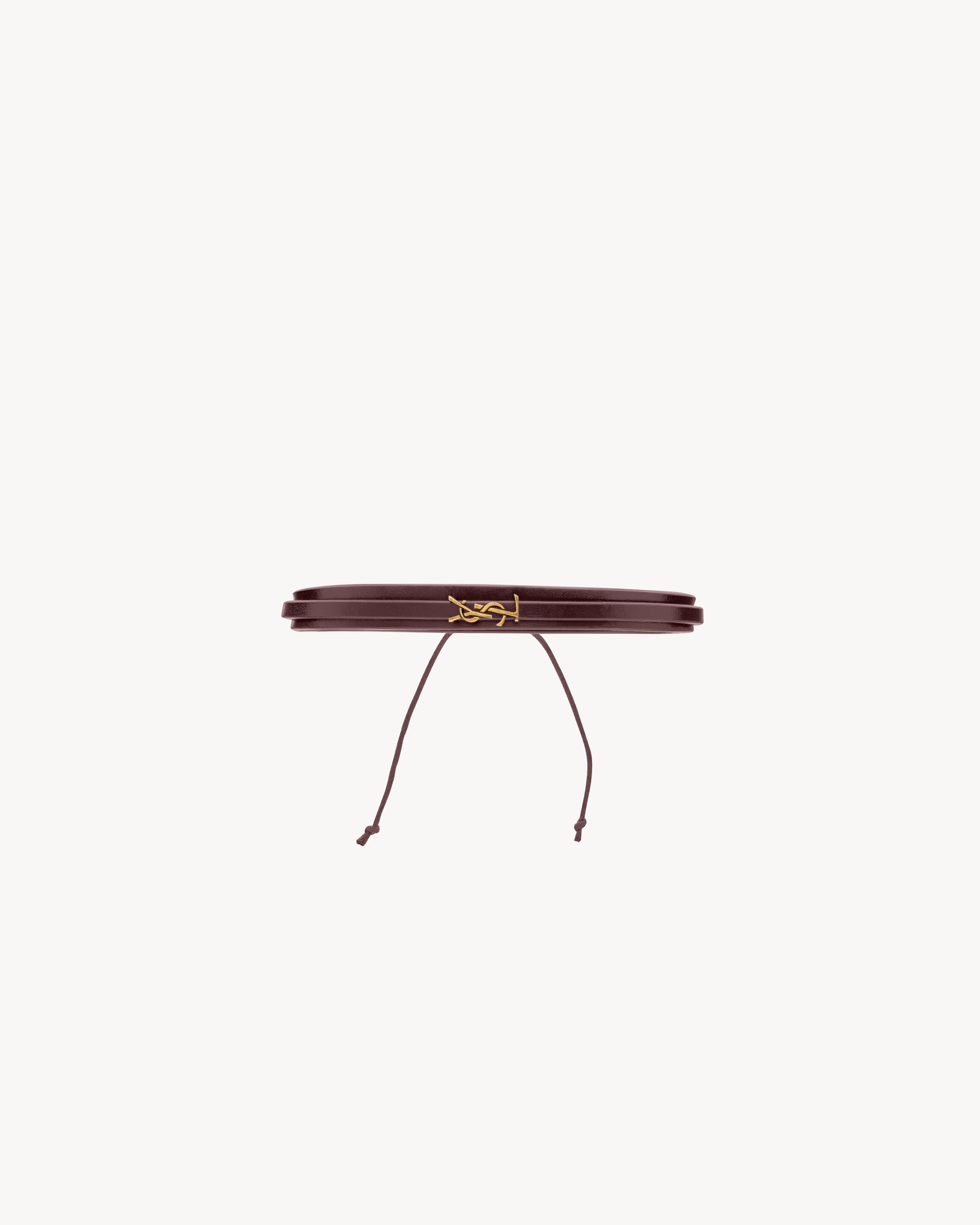 

Кожаный многорядный браслет CASSANDRE Saint Laurent, бордо