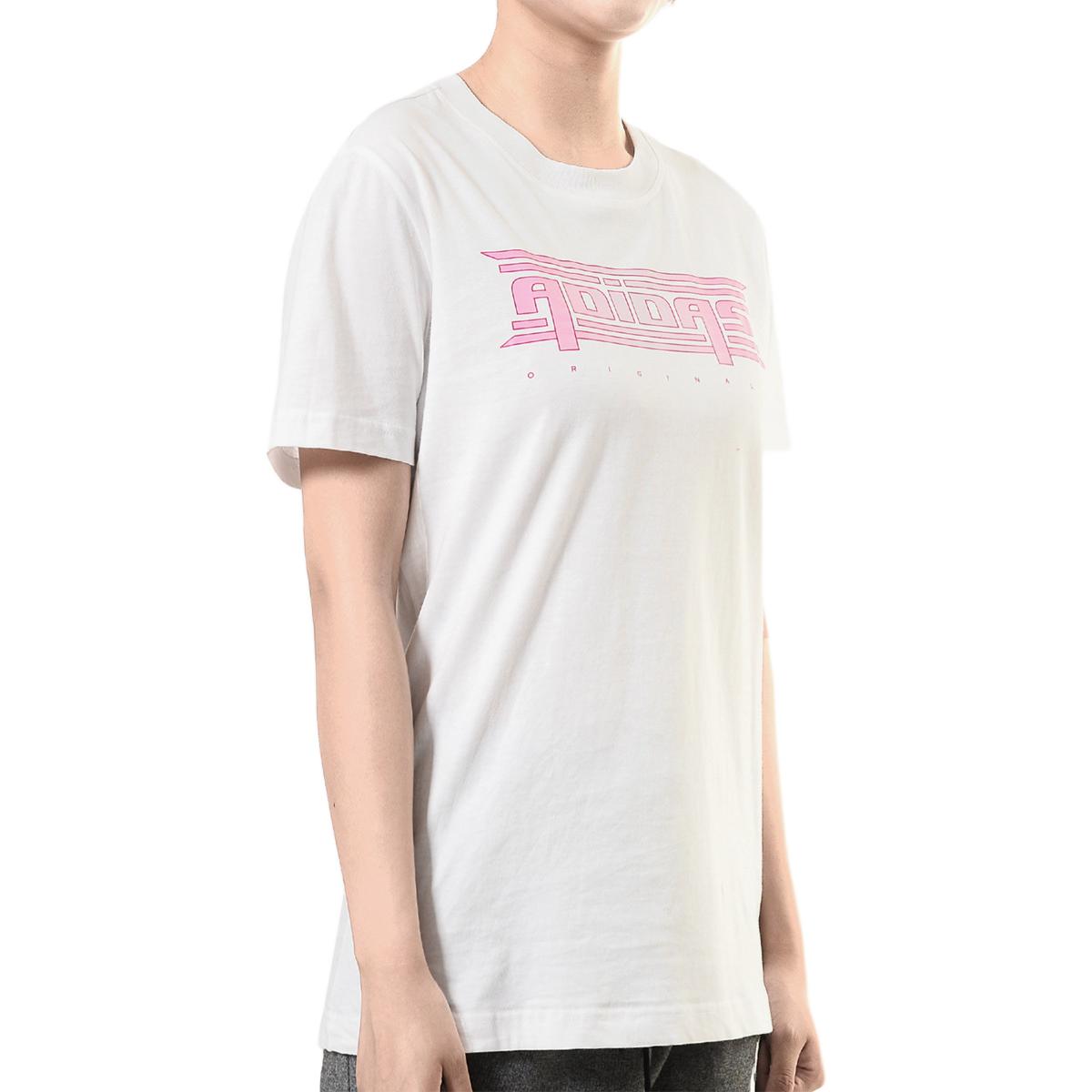 Adidas Футболка Women's White Crew Neck Moderate Straight Fit — фото 3