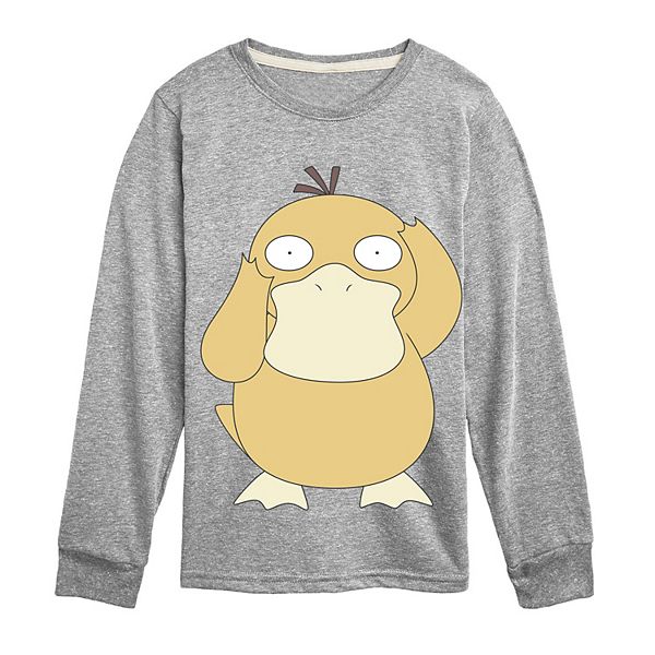 

Футболка с длинным рукавом и принтом Psyduck для мальчиков 8-20 Licensed Character, Athletic Heather
