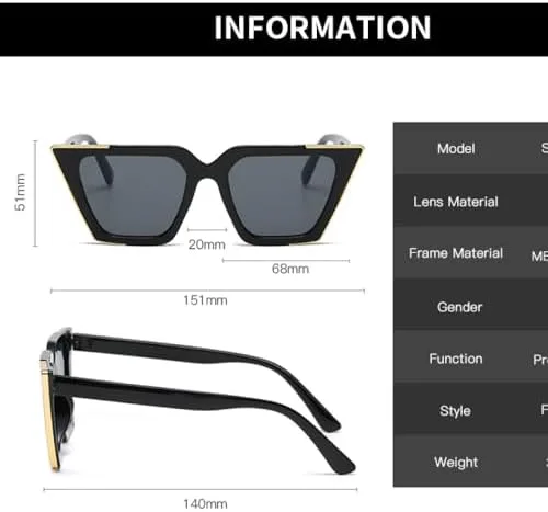 

Модные солнцезащитные очки 2027 года для женщин, винтажные градиентные очки, ретро-очки «кошачий глаз», женские очки с защитой от УФ-излучения UV400 MTZJH, Grey