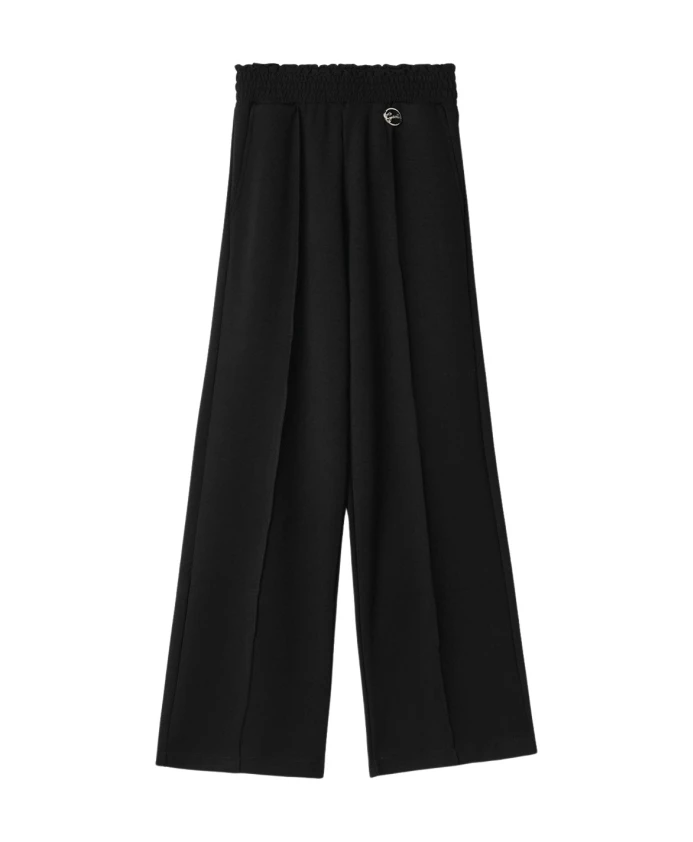 

Прямые брюки с высокой талией и присборенным швом. Gaã«Lle Paris, черный