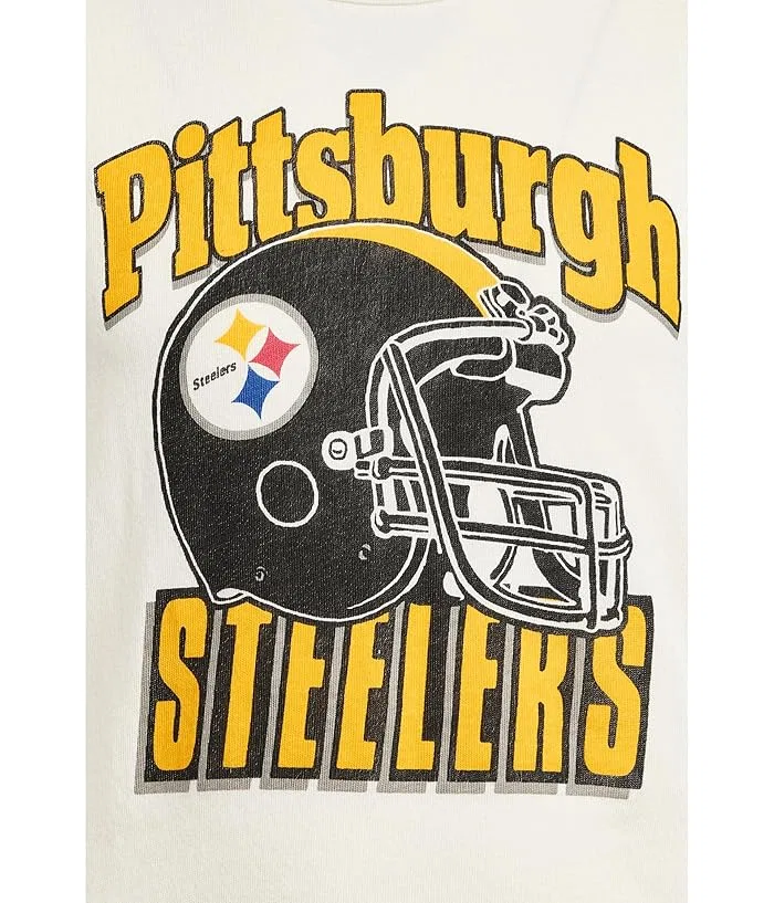 Футболка с принтом Pittsburgh Steelers NFL Junk Food Clothing Kids, Vintage White — фото 3