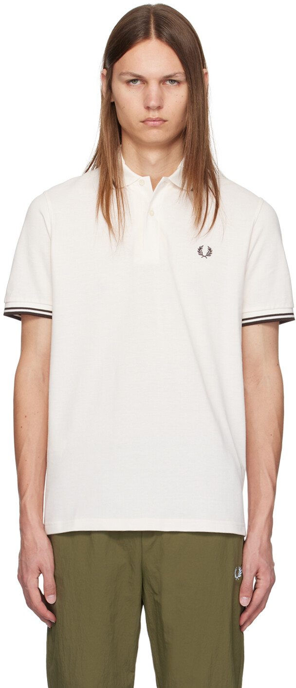 

Поло Off-White с двумя наконечниками Fred Perry