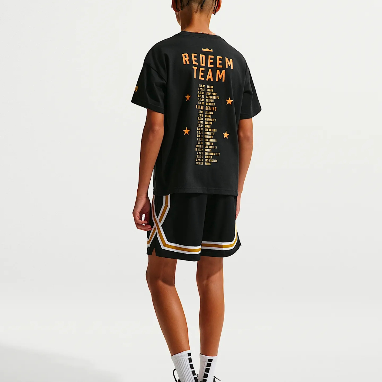 Футболка для детей Crew Neck Moderate Nike, черный — фото 3