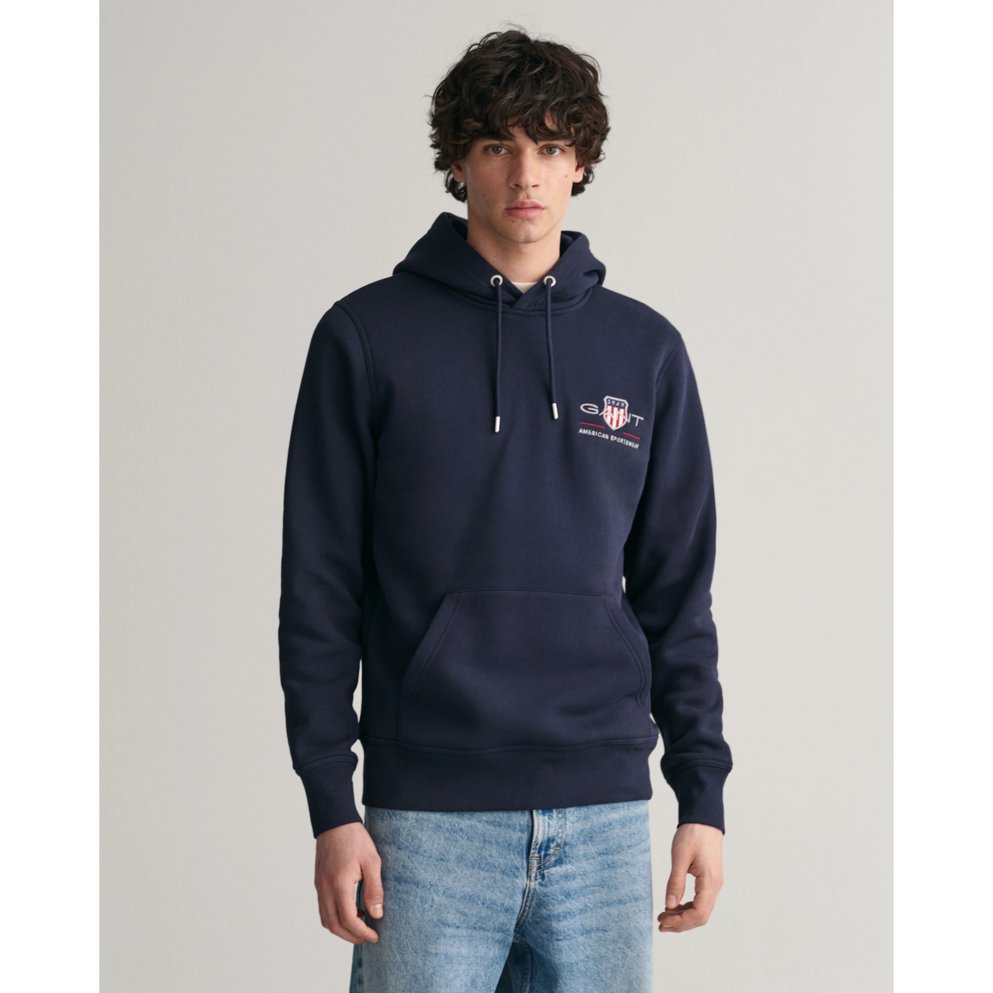 

Толстовка с капюшоном "REG MEDIUM ARCHIVE SHIELD HOODIE" Gant, синий