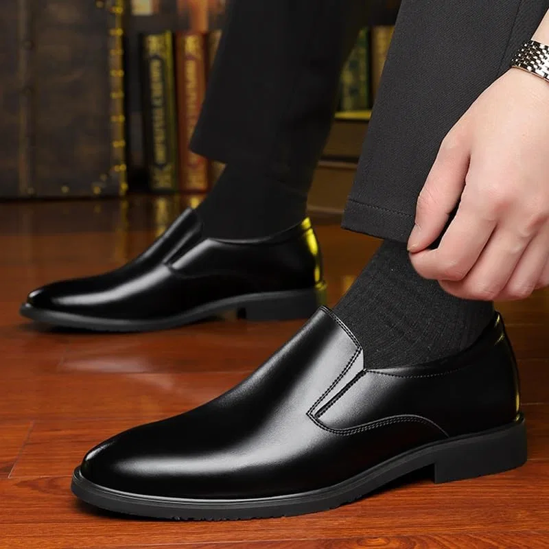 Лоферы мужские классические, Slip-On, резиновая подошва, дышащая подкладка, цвет D YWMLFZ — фото 2