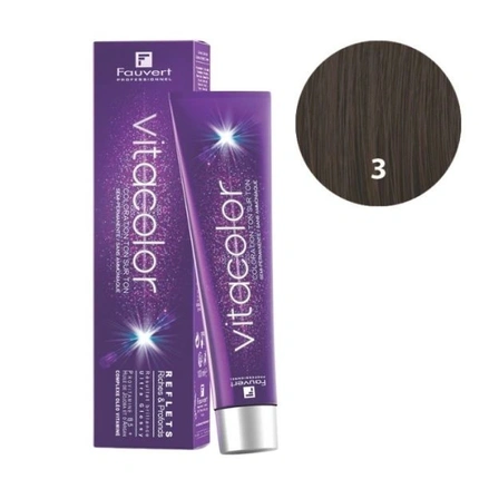 

Vitacolor Gloss B3 Тон-в-тон для волос, темно-каштановый, 100 мл Fauvert