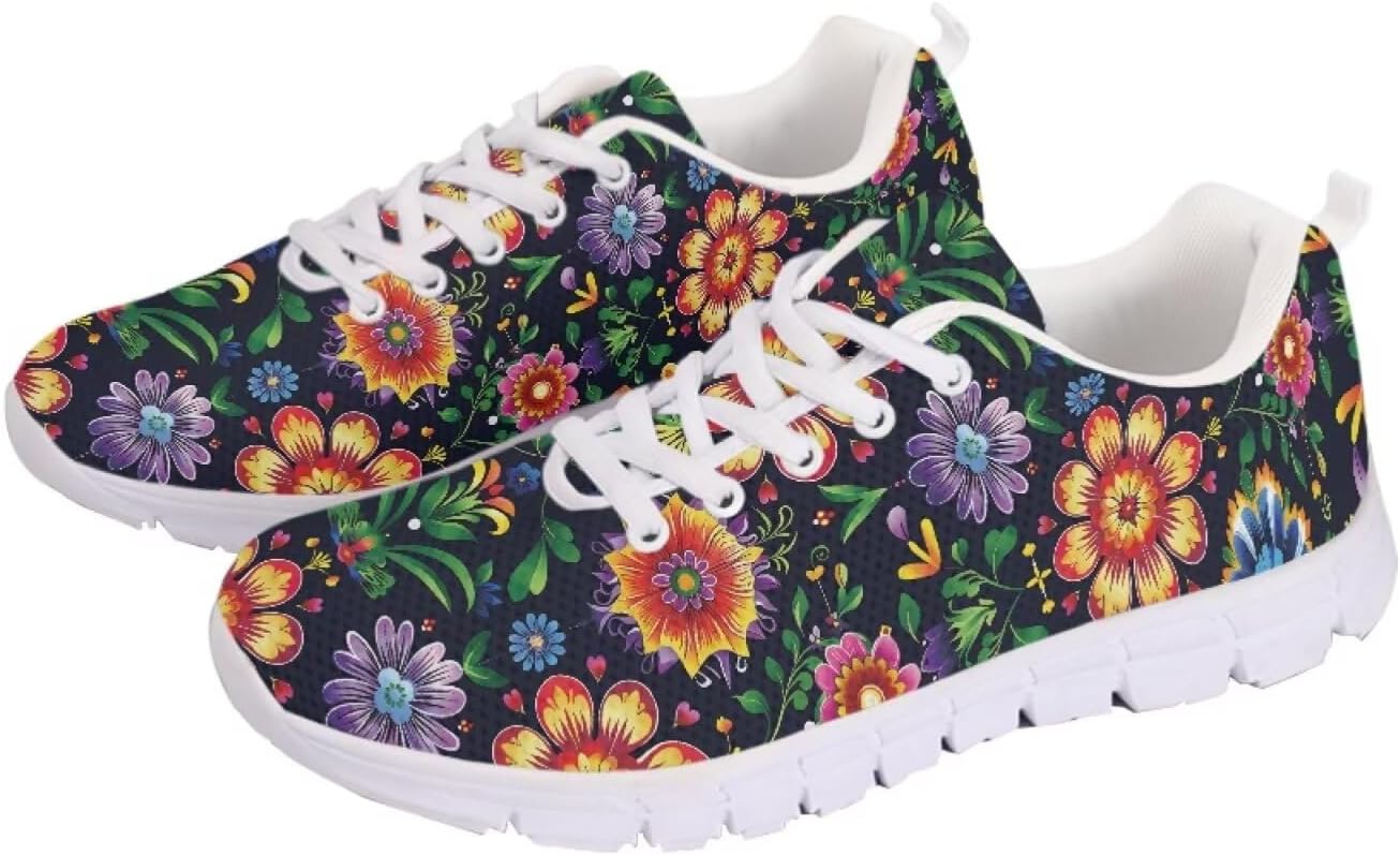 

Кроссовки с американским флагом для прогулок, кроссовки на 4 июля, повседневные беговые кроссовки для фитнеса на День независимости Getelinseng, Embroidered Boho Mandala Flower