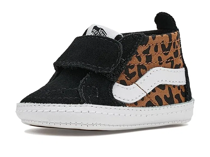 Кроссовки высокие SK8-Hi Crib Vans Kids, Leopard Black/Brown — фото 2
