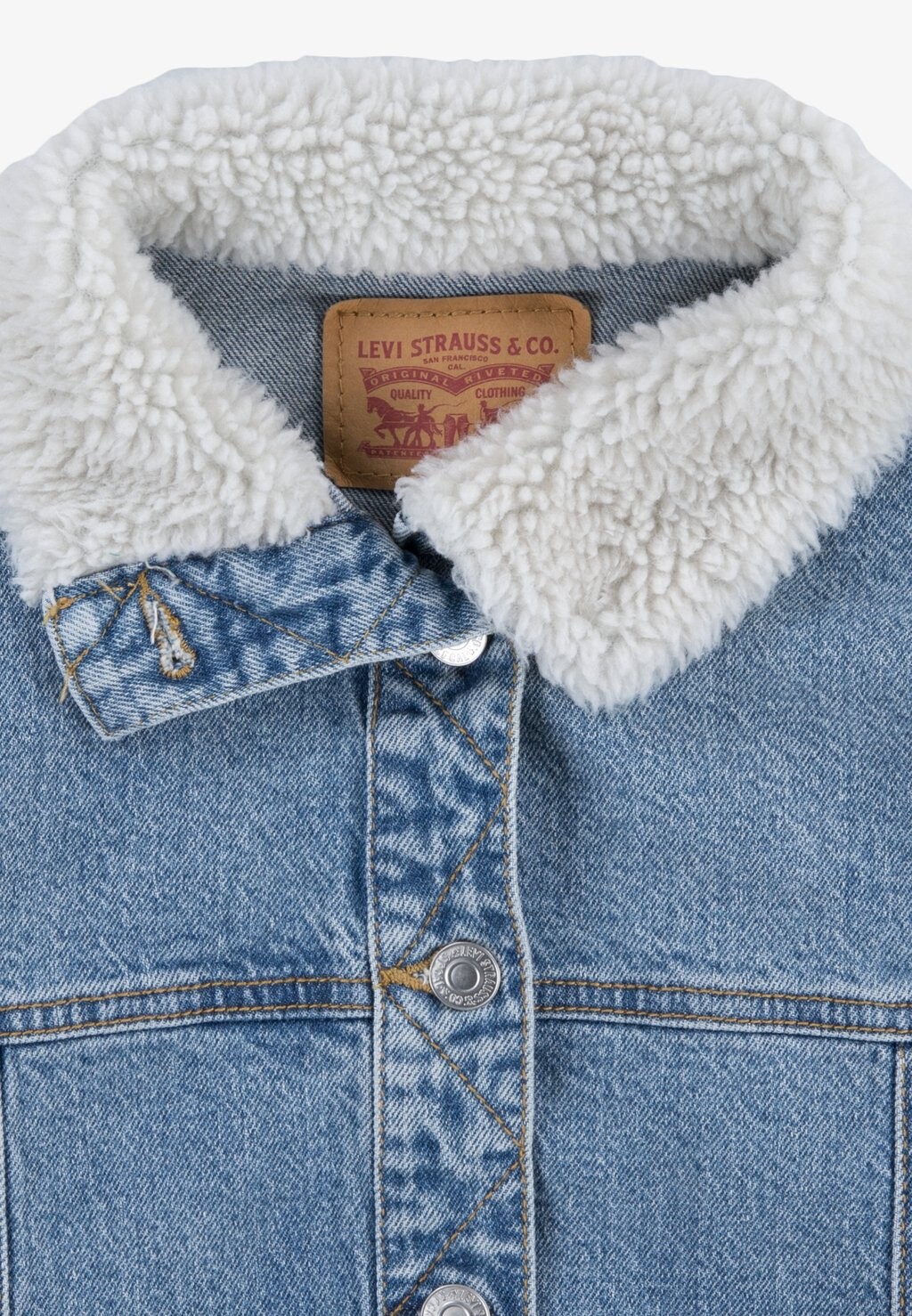 

Джинсовая куртка SHERPA Levi's, синий деним