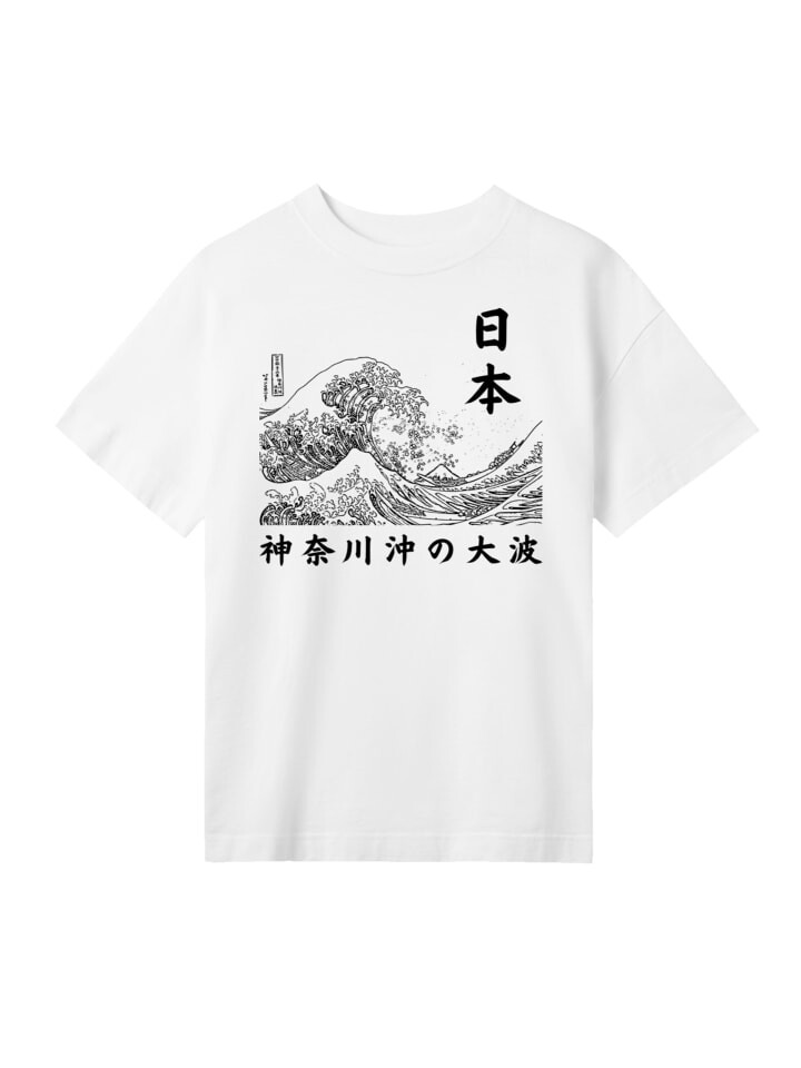 

Футболка F4NT4STIC Oversized T-Shirt Kanagawa Welle Golden Gai, белый