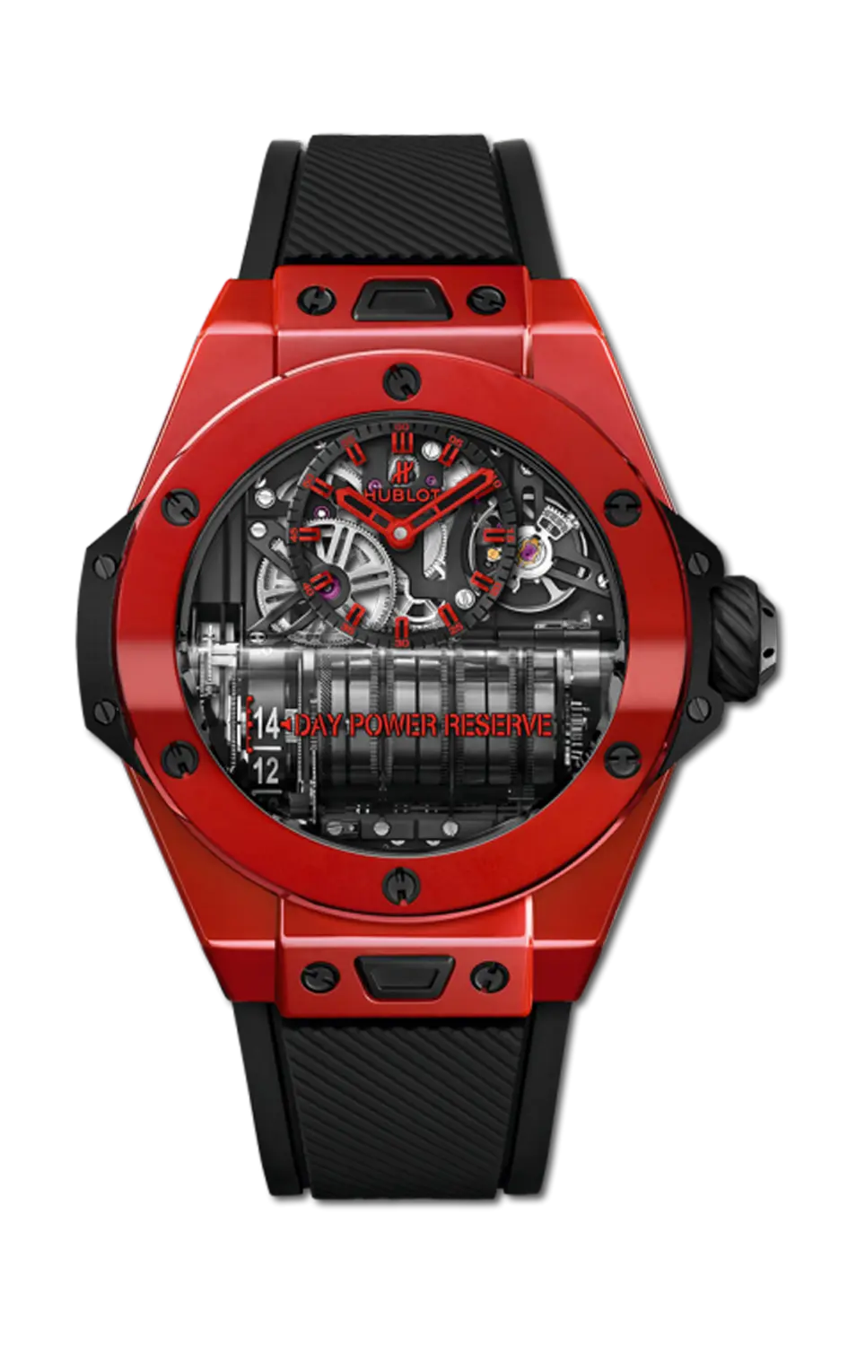 

Часы big bang mp 11 power reserve 14 days red ceramic 45 мм Hublot