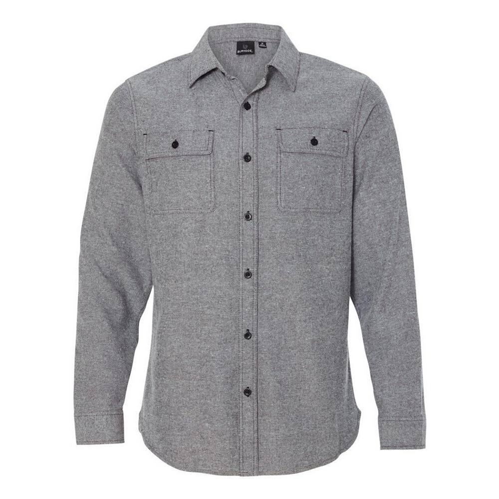 

Однотонная фланелевая рубашка с длинными рукавами Burnside, цвет Heather Grey