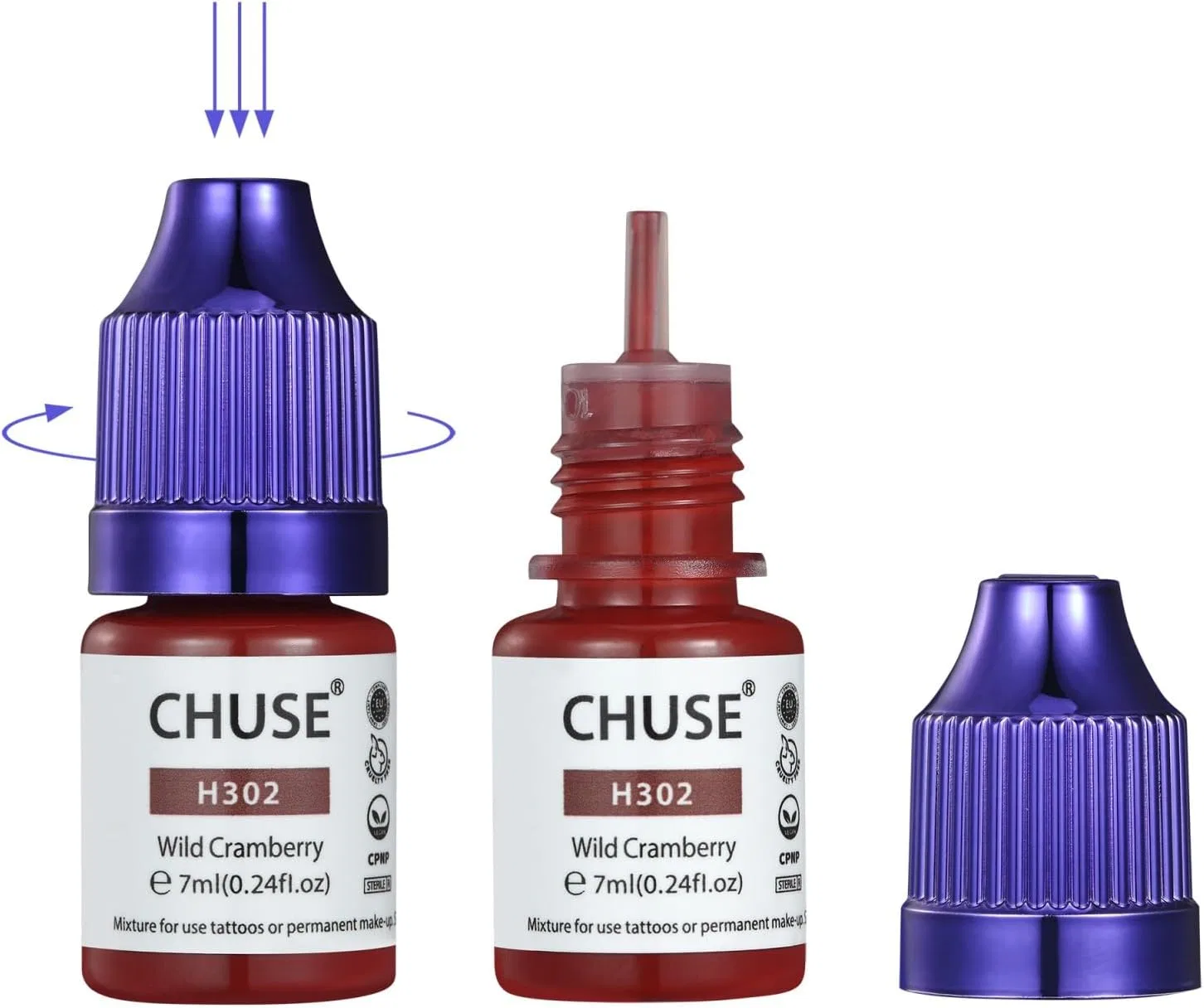 Блеск для губ Chuse PMU Hybrid Liquid Lip Pigment Wild Cranberry 7 мл — фото 2