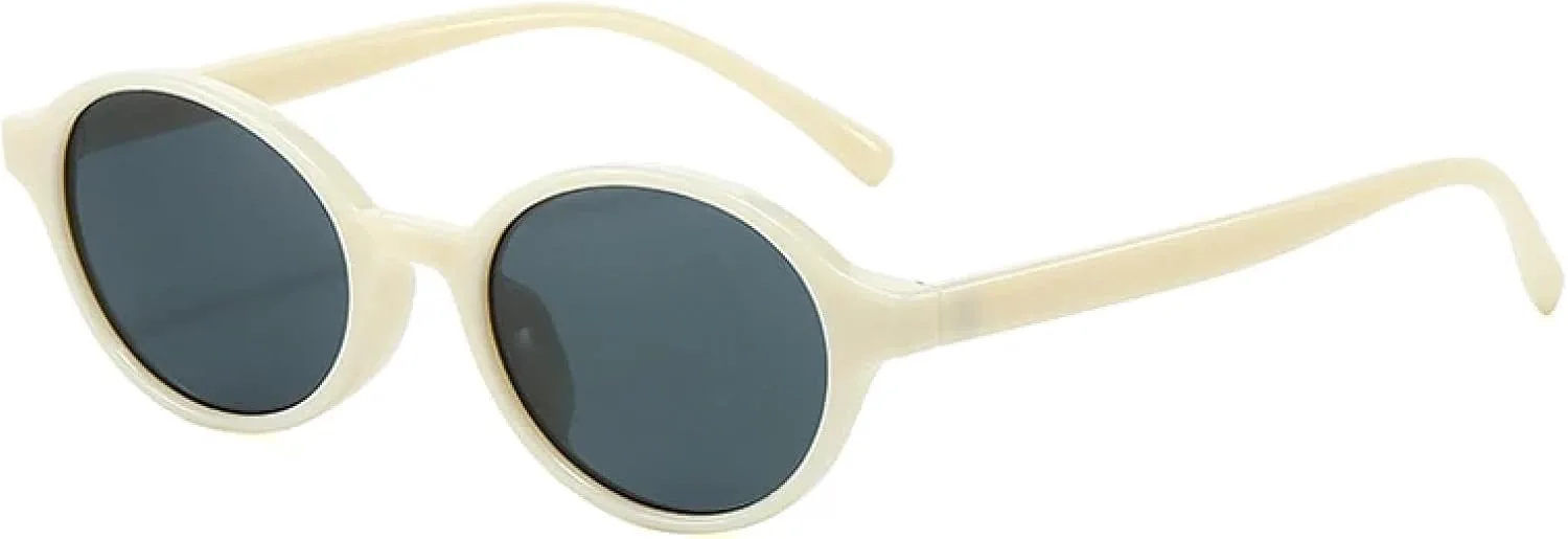 

Винтажные круглые солнцезащитные очки для женщин, роскошные модные, в маленькой оправе, классические, для мужчин, с защитой от УФ-излучения UV400 TVTBBVV, White-gray