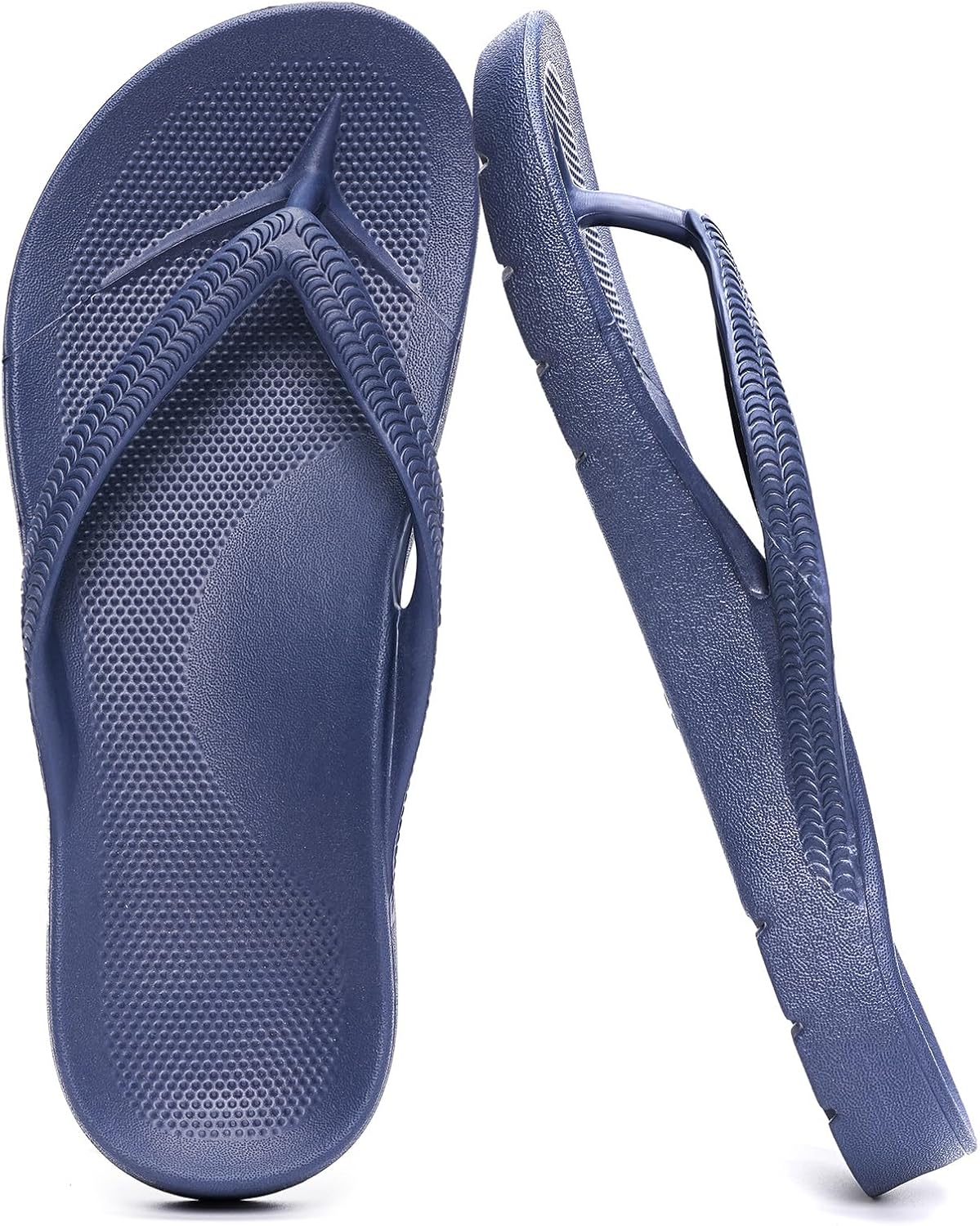 

Сланцы GETOEU для женщин и мужчин с поддержкой свода стопы, удобные сандалии для восстановления, нескользящие шлепанцы для душа, обувь для ходьбы, сандалии-вьетнамки, легкие и мягкие шлепанцы, темно-синий