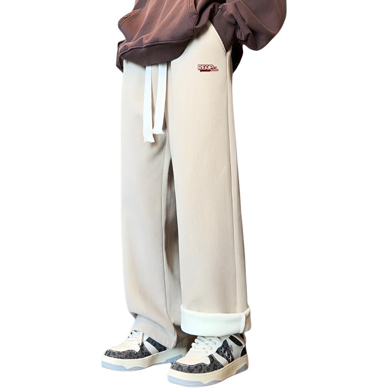 

Брюки Casual Huichao Riding The Wind Collection Unisex WARRIOR, экрю (fleece-lined diy badge)