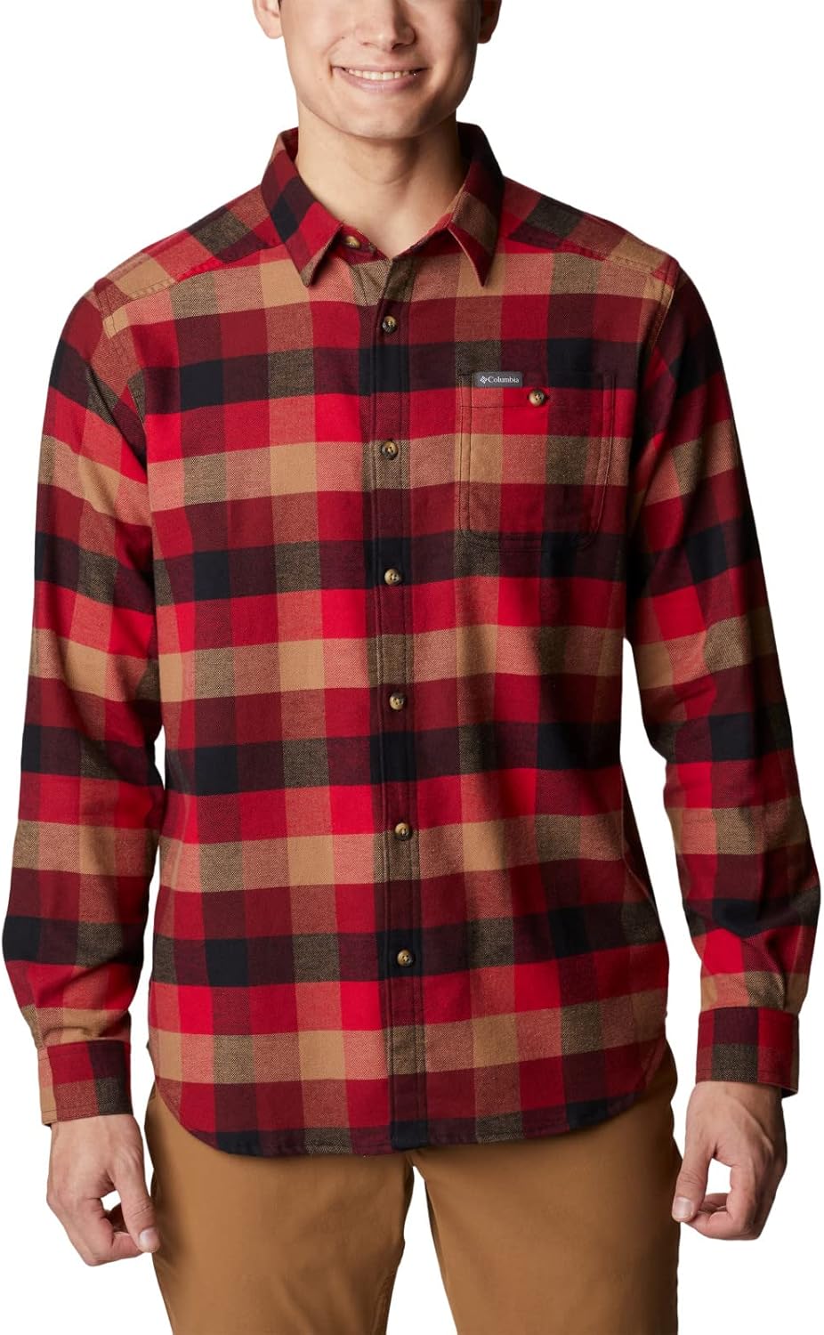 

Columbia мужская фланелевая рубашка с длинным рукавом Cornell Woods, Red Jasper Buffalo Check