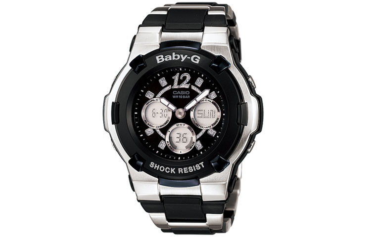 

CASIO Часы Women's BABY-G Black Watch BGA-112C-1B, Black White