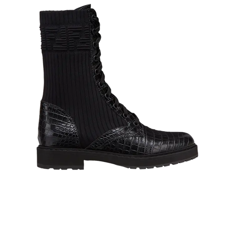 

Ботинки Fendi Wmns FF Rockoko Biker Boot, черный