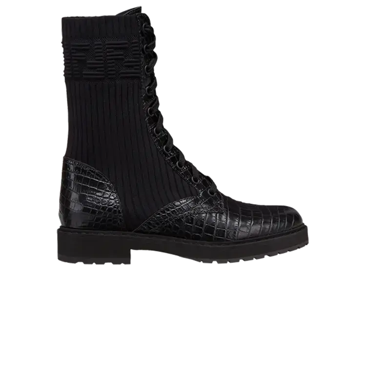 Ботинки Fendi Wmns FF Rockoko Biker Boot, черный