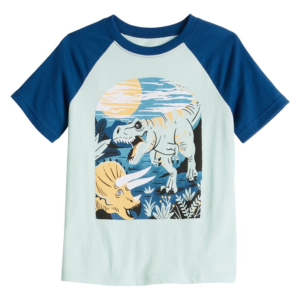 

Футболка Jumping Beans с короткими рукавами и рисунком для мальчиков 4–12 лет, цвет Jungle Dinos