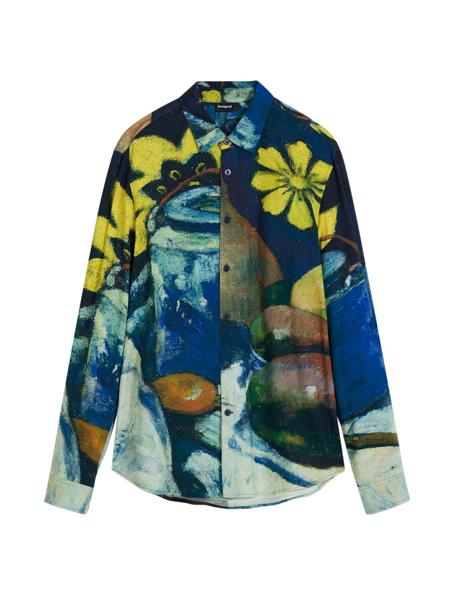 

Рубашка на пуговицах классического кроя Desigual, синий