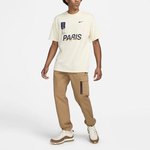 Футболка Nike PSG Original Max90 Short Sleeve T-Shirt 'Beige', бежевый — фото 3