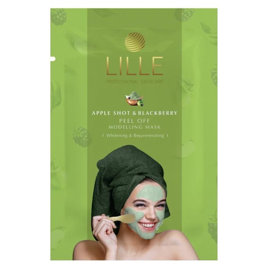 

LILLE PROFESSIONAL SKINCARE Lille Professional Skincare Моделирующая маска Apple Shot Blackberry Peel Off 40 G, Light Green