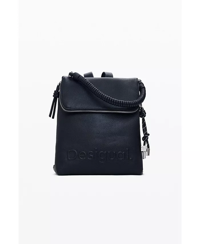 

Женский рюкзак Medium с 3D-логотипом Desigual, черный