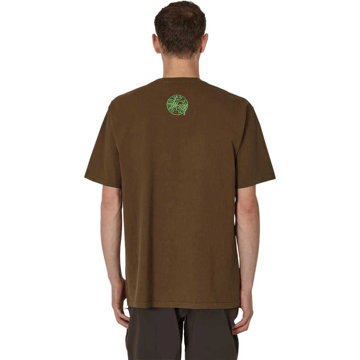 Футболка Dries Van Noten X унисекс коричневая Stussy, коричневый — фото 4