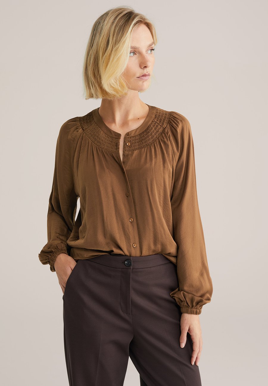 

Блуза WE Fashion Blouse, Caramel/Khaki