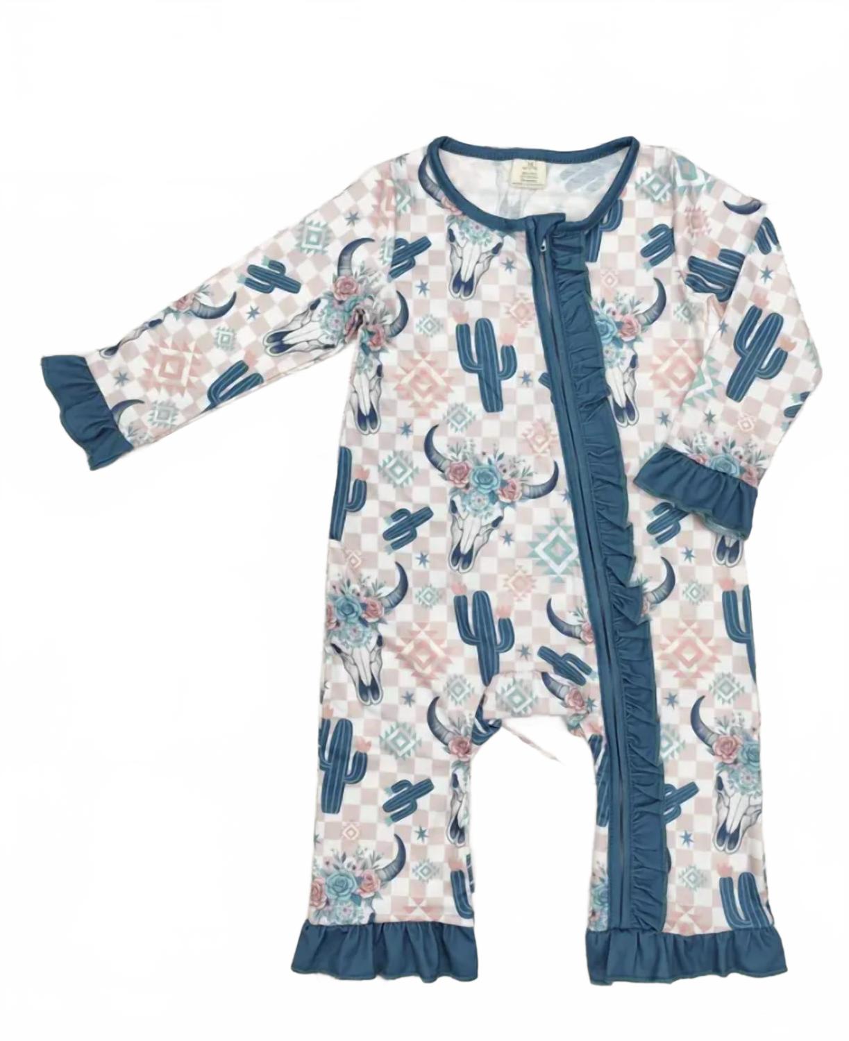 

Lily Clothing Детский комбинезончик на молнии с принтом в стиле вестерн и оборками, синий