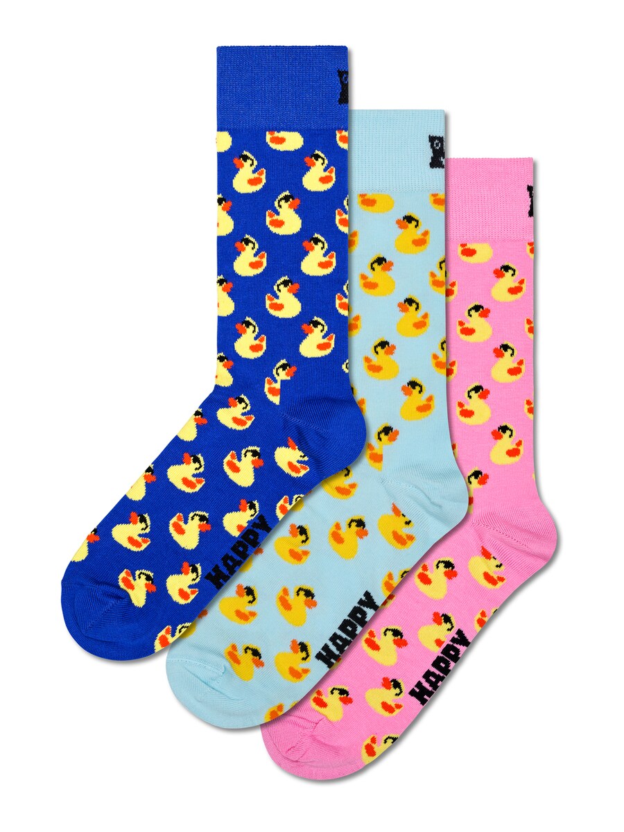 

Носки Happy Socks Rubber Duck, цвет Blue/Light blue/Light pink