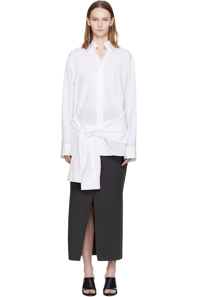 

Хлопковая рубашка Jean Paul Gaultier, белый