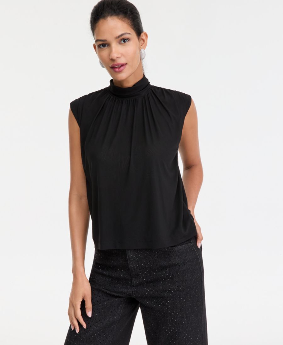 

Женская майка с высоким воротником INC International Concepts, Deep Black