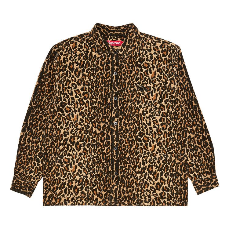 

Рубашка Supreme Flannel Pajama Shirt, Leopard