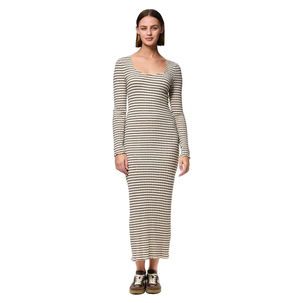 

Платье Pieces Iris long sleeve long, бежевый