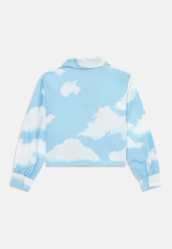 Рубашка, блузка на пуговицах Moschino, Light Blue/White — фото 2