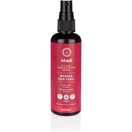 

Wonder Hair Tonic Аюрведическая вода для волос для стимулирования роста волос, объема и здоровья кожи головы 100 мл Khadi