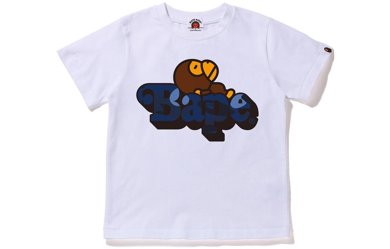

Детская футболка A Bathing Ape, белый/синий