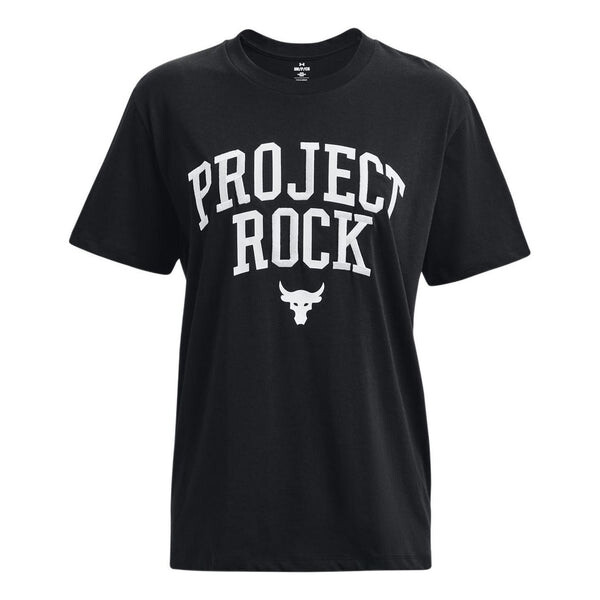 

Футболка project rock heavyweight campus t-shirt 'black' Under Armour, черный