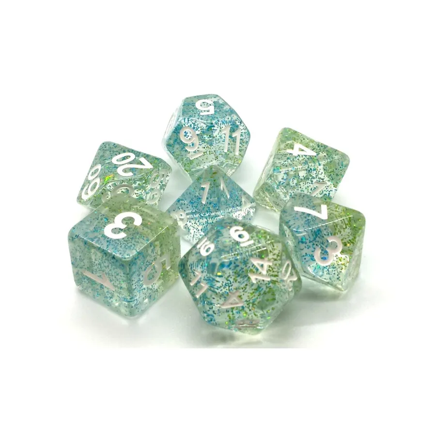 

Poly Set Коралловый риф с белым (7), Acrylic-Resin Dice - Particles
