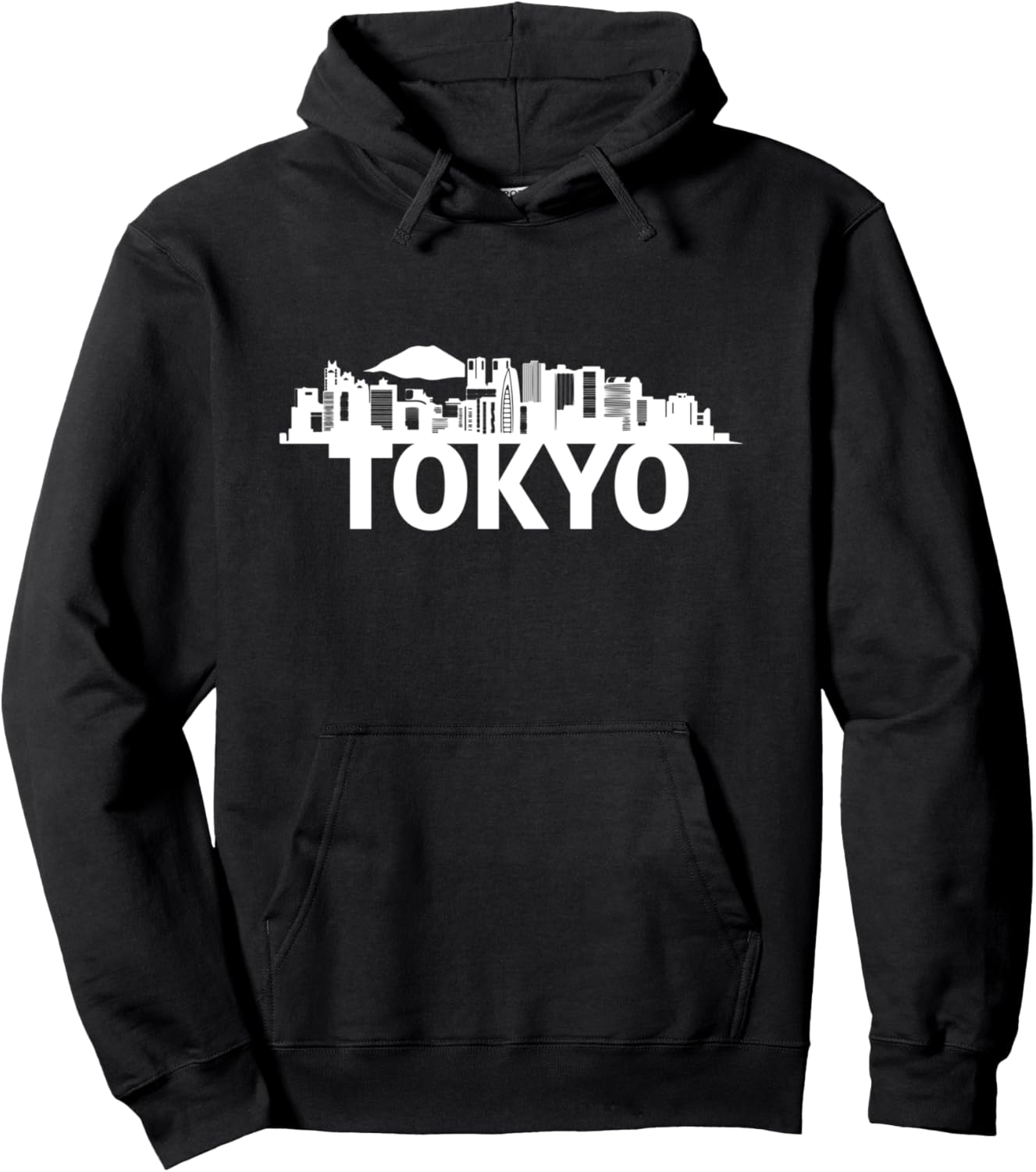 

Худи с силуэтом городского пейзажа Токио, Япония Japan City Skylines Silhouette Outline, черный